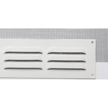 Grille aération aluminium blanc à visser 5x15cm